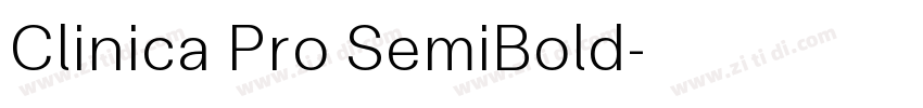 Clinica Pro SemiBold字体转换